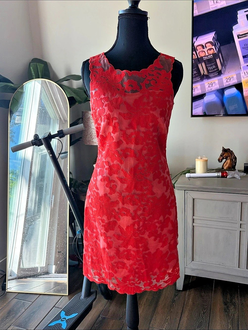 Floral Lace Mini Dress Like New